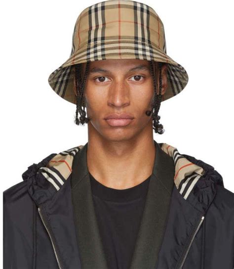 cashmere burberry hat on man|Burberry bucket hats men's.